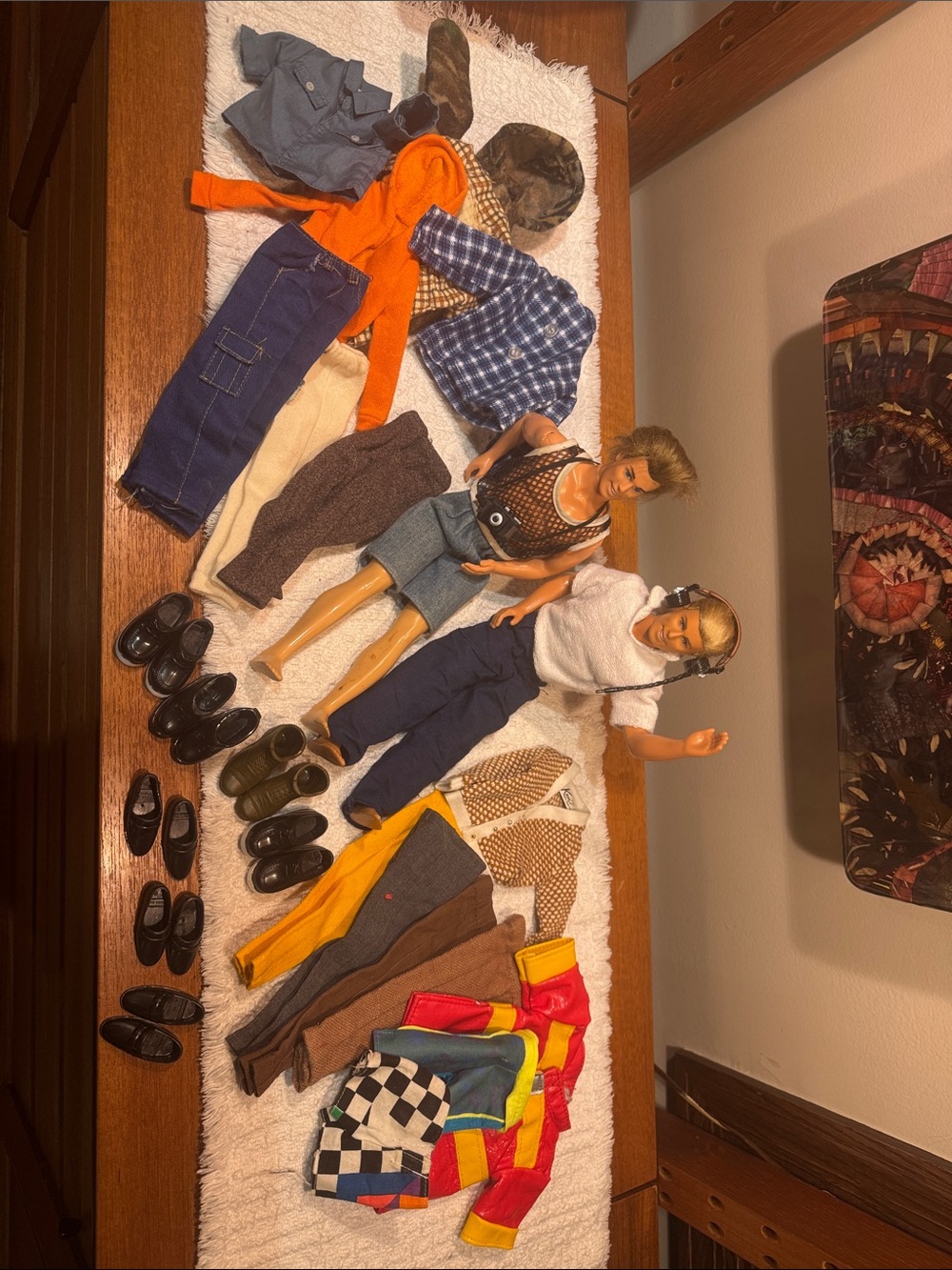 Coupla Kens! Lot of two vintage Ken dolls with vintage clothing,shoes,camera,etc
